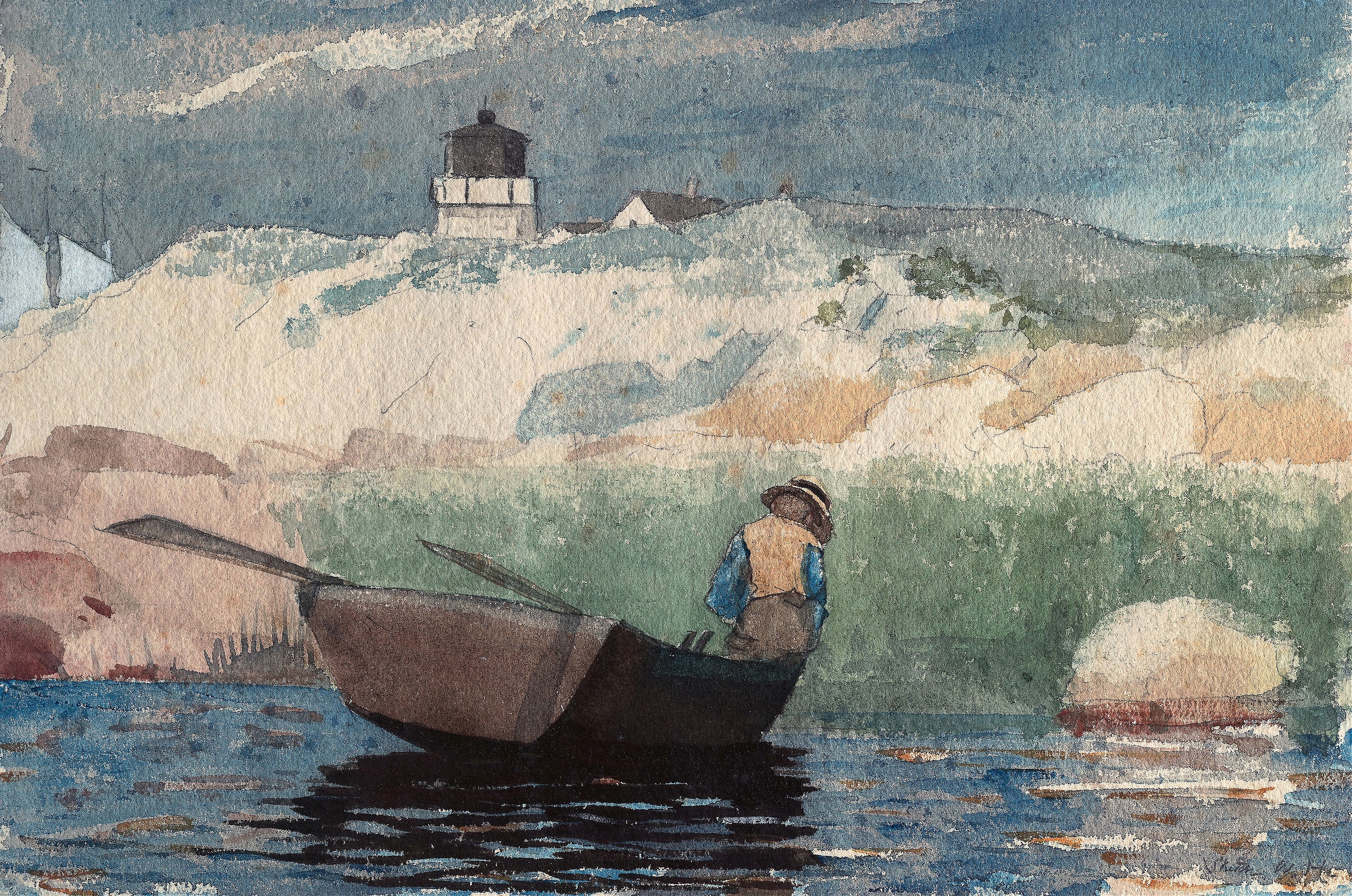 《格洛斯特船上的男孩 18801881》（boy in boat gloucester 18801881）｜温斯洛·霍默 Winslow Homer｜不明