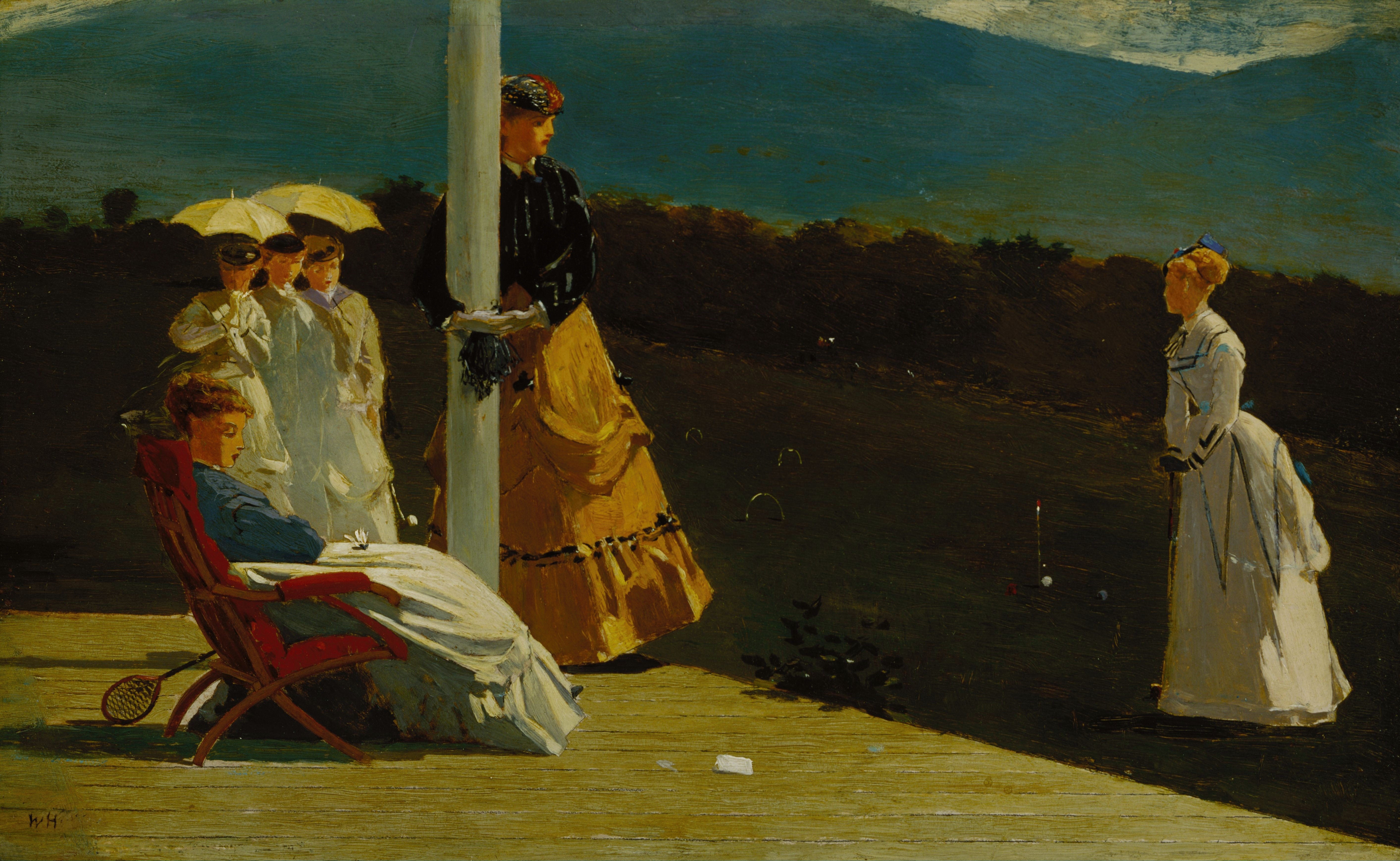 《槌球比赛 186869》（croquet match 186869）｜温斯洛·霍默 Winslow Homer｜不明