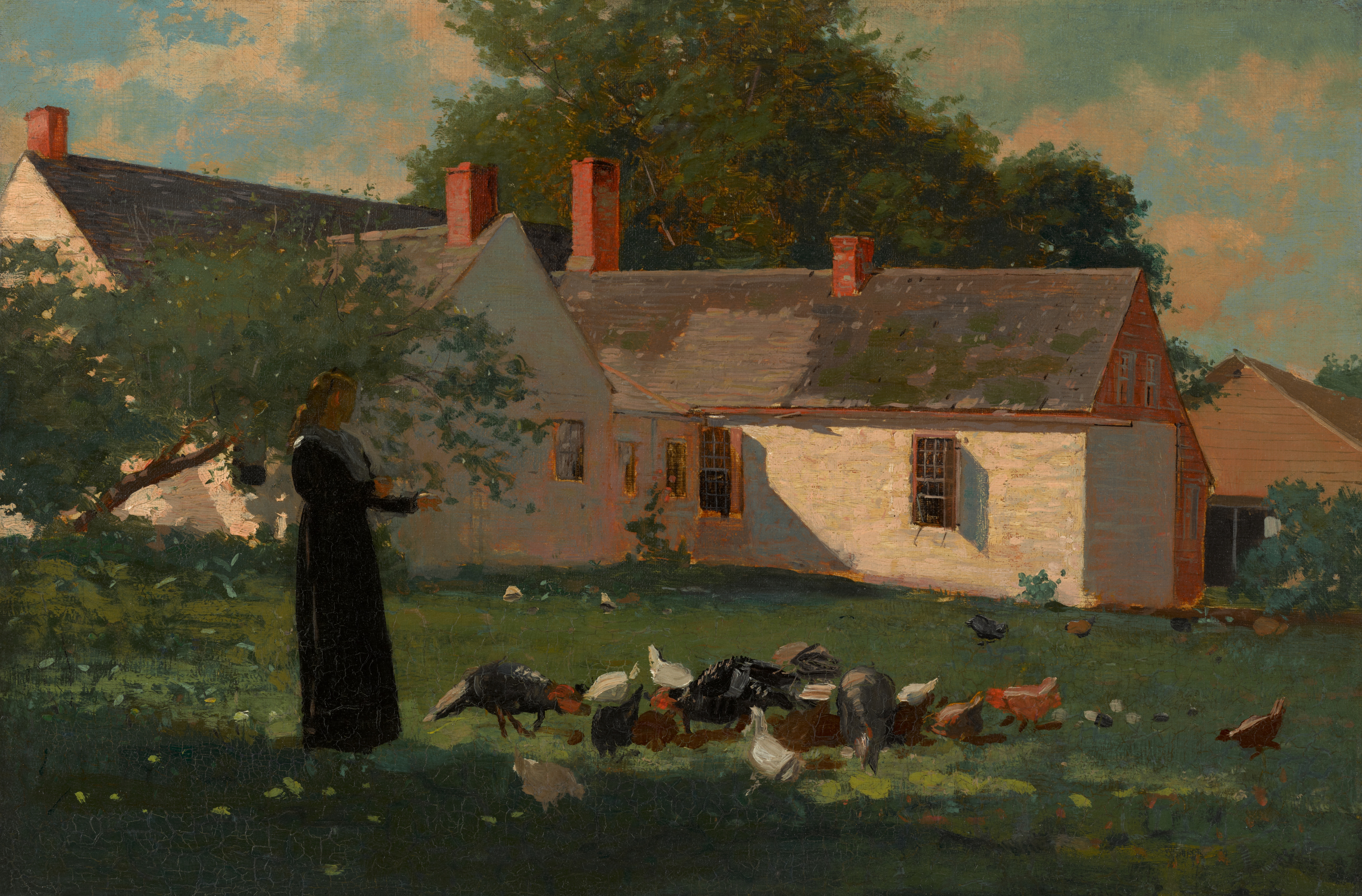 《农家场景 c 187274》（farmyard scene c 187274）｜温斯洛·霍默 Winslow Homer｜不明