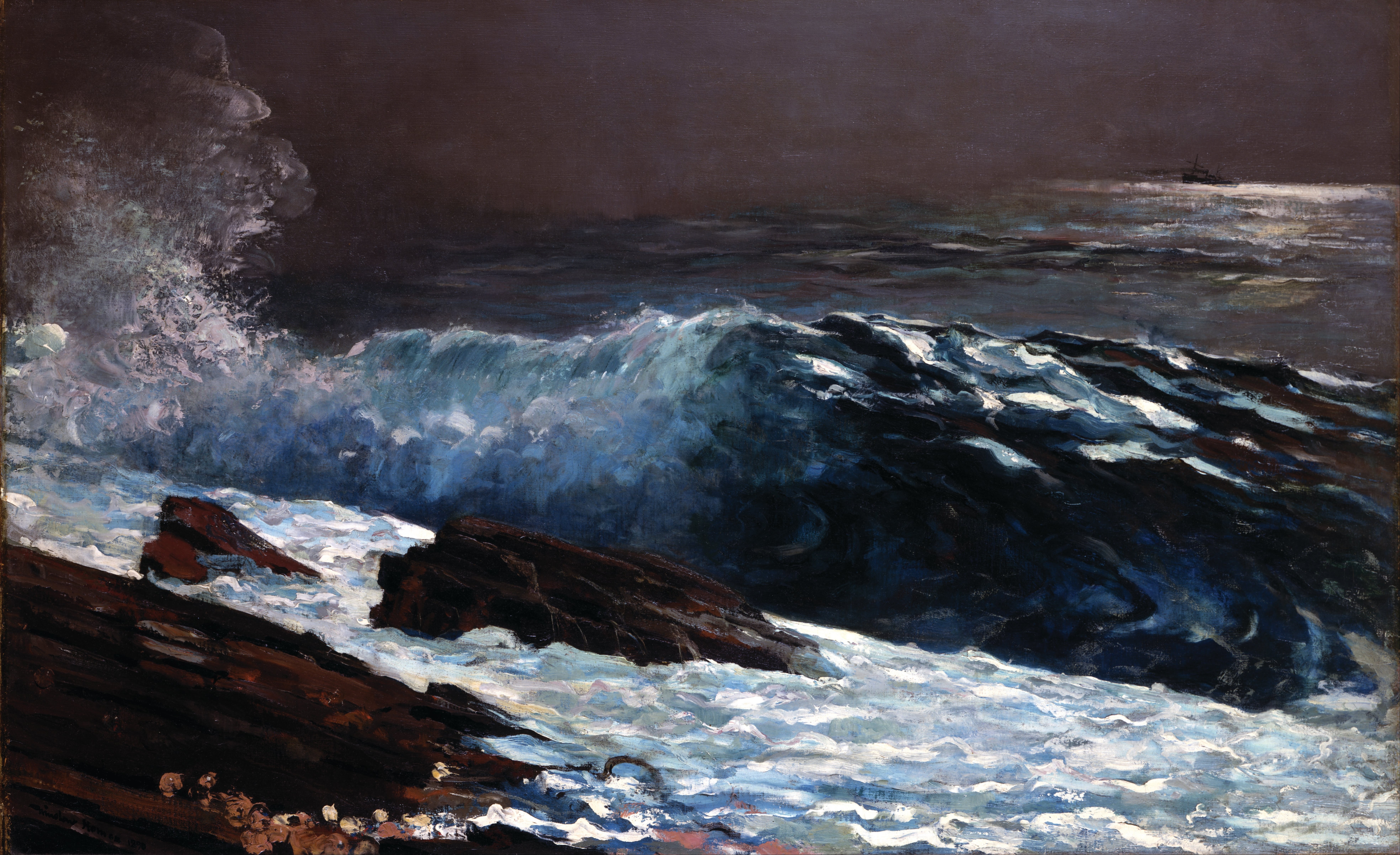 《阳光洒在海岸上》（sunlight on the coast）｜温斯洛·霍默 Winslow Homer｜不明
