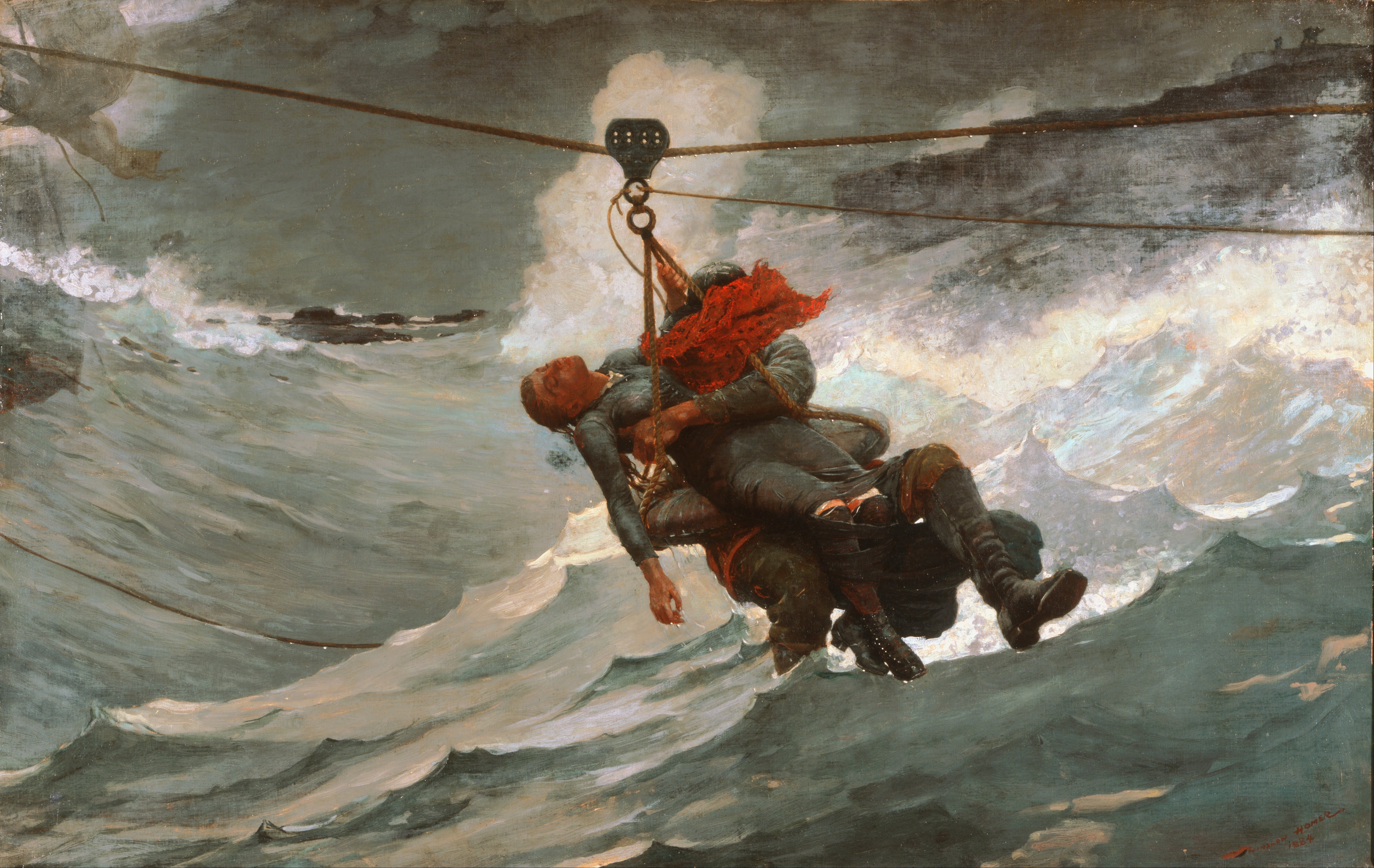 《生命线》（the life line）｜温斯洛·霍默 Winslow Homer｜1884