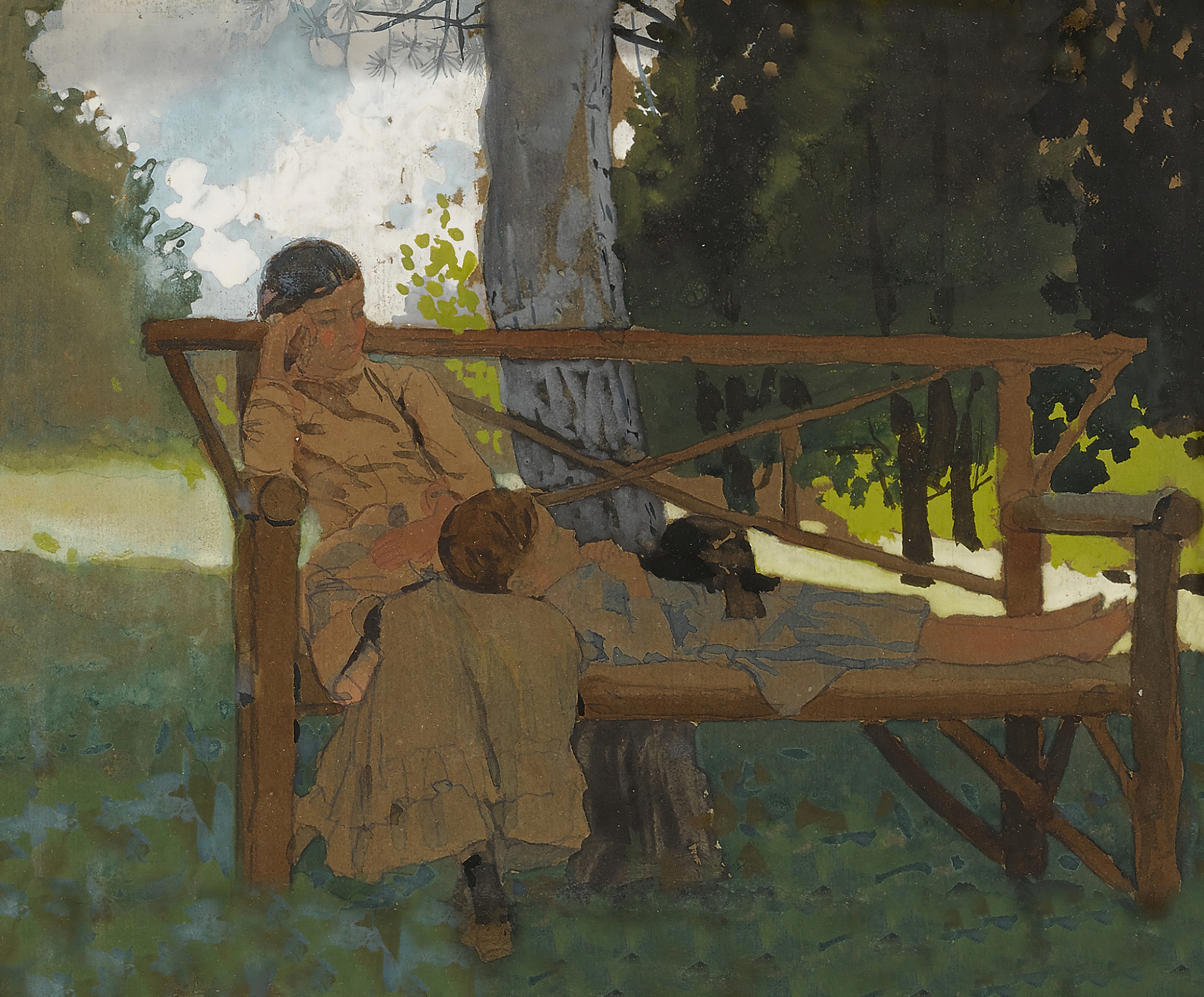 《小睡》（the nap）｜温斯洛·霍默 Winslow Homer｜不明
