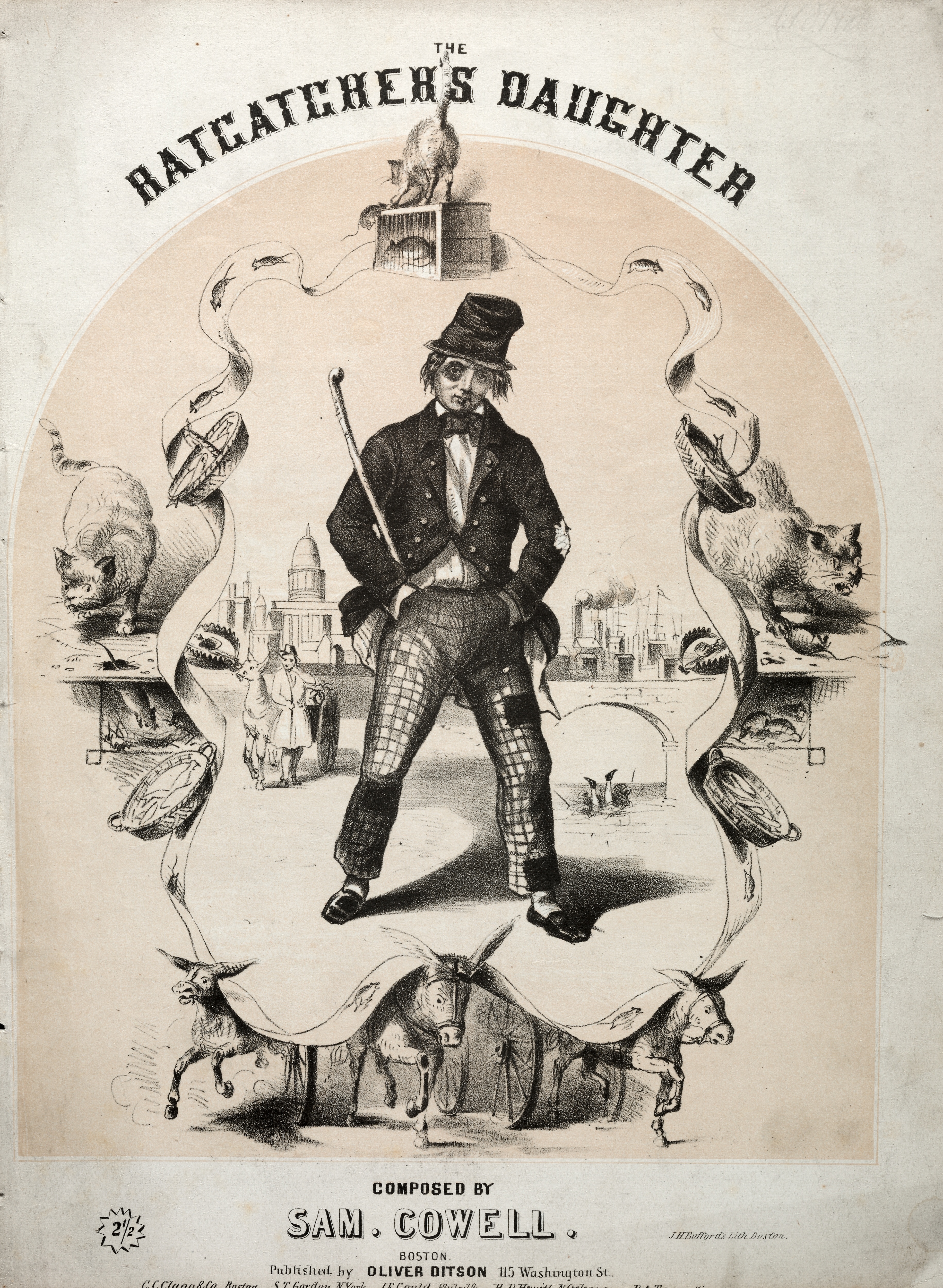 《捕鼠者的女儿》乐谱封面 c 185570》（the ratcatchers daughter sheet music cover c 185570）｜温斯洛·霍默 Winslow Homer｜不明