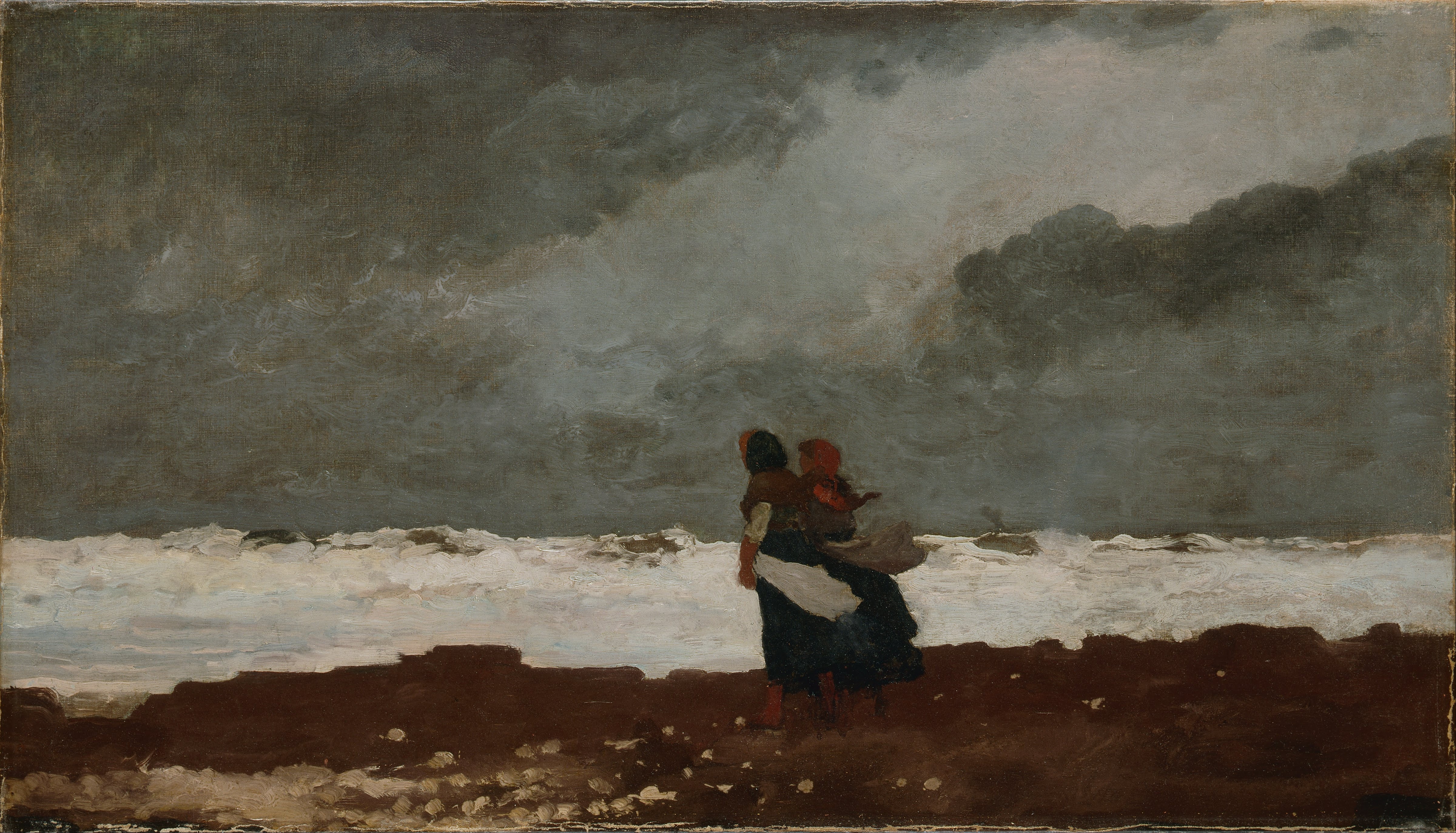 《海边的两个身影》（two figures by the sea）｜温斯洛·霍默 Winslow Homer｜不明
